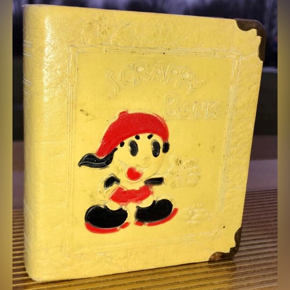 Vintage 1935 Zell BOOK Figural SCRAPPY Bank Money Saver Book Thrift Book - Picture 6 of 7